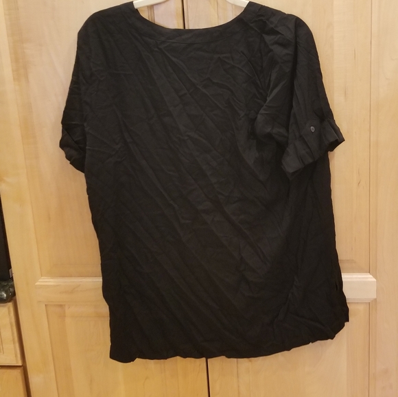 Brooke Shields Timeless Lace-Up Neck Woven Top L - Picture 5 of 7